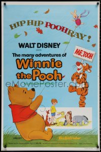 8k785 MANY ADVENTURES OF WINNIE THE POOH 1sh 1977 and Tigger too, plus three great shorts!