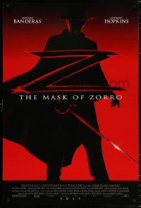 8k792 MASK OF ZORRO advance DS 1sh 1998 Antonio Banderas, Catherine Zeta-Jones, Anthony Hopkins