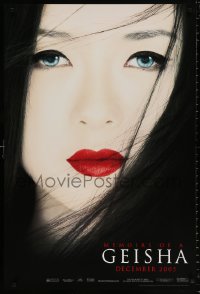 8k800 MEMOIRS OF A GEISHA teaser 1sh 2005 Rob Marshall, great close up of pretty Ziyi Zhang!