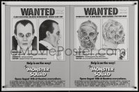 8k812 MONSTER SQUAD advance 1sh 1987 wacky wanted poster mugshot images of Dracula & the Mummy!