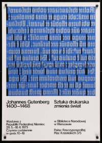 8k120 JOHANNES GUTENBERG 1400-1468 exhibition Polish 24x33 1973 art exhibition for the printer!