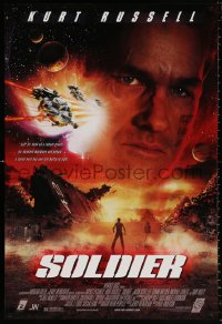 8k905 SOLDIER 1sh 1998 Kurt Russell, Jason Scott Lee, great sci-fi image!