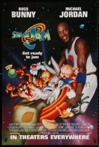 8k909 SPACE JAM int'l 1sh 1996 Michael Jordan & Bugs Bunny with cast in outer space!