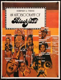 8k140 AUTOBIOGRAPHY OF BLACK JAZZ 19x25 advertising poster 1983 black African American stars!
