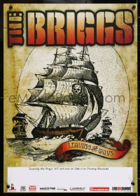 8k312 BRIGGS 17x23 German music poster 2004 Leaving the Ways, cool pirate ship on the ocean!