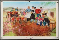 8k393 CHINESE PROPAGANDA POSTER farming style 21x30 Chinese special poster 1986 cool art!