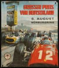8k424 GROSSER PREIS VON DEUTSCHLAND 23x27 German special poster 1966 Formula 1 racing!