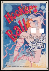 8k427 HOOKER'S MASQUERADE BALL 20x29 special poster 1978 super sexy nude artwork by R. Gotsch!