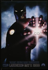 8k220 IRON MAN teaser mini poster 2008 Robert Downey Jr. is Iron Man, cool image of suit!