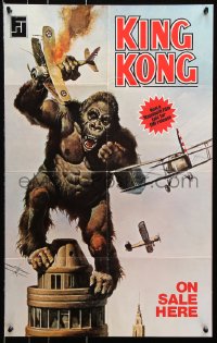 8k434 KING KONG 17x27 English special poster 1976 art for the re-release of the original novel!