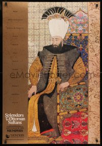 8k177 SPLENDORS OF THE OTTOMAN SULTANS 26x38 museum/art exhibition 1992 Sultan Ahmet II by Levni!