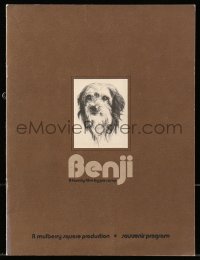8m037 BENJI souvenir program book 1974 Joe Camp, classic dog movie, wonderful images!