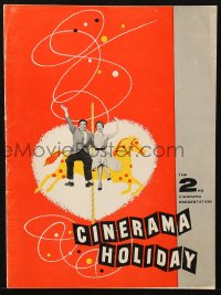 8m064 CINERAMA HOLIDAY souvenir program book 1956 you feel like a participating member of the movie!