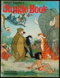 8m182 JUNGLE BOOK English souvenir program book 1968 Walt Disney cartoon, includes cool pop-up!