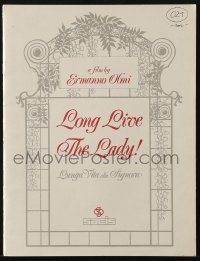 8m202 LONG LIVE THE LADY export Italian souvenir program book 1987 Olmi's Lunga Vita alla Signora!