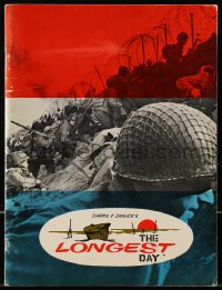 8m203 LONGEST DAY 44pg souvenir program book 1962 WWII D-Day movie with 42 international stars!