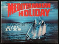 8m224 MEDITERRANEAN HOLIDAY Cinerama souvenir program book 1964 German movie hosted by Burl Ives!