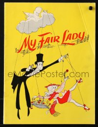 8m234 MY FAIR LADY stage play souvenir program book 1950s Michael Evans, Hirschfeld cover art!