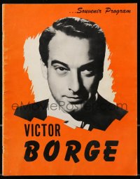 8m350 VICTOR BORGE music concert souvenir program book 1953 the Danish composer & singer!