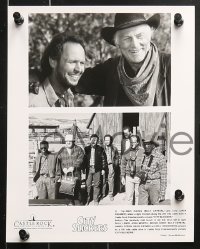 8m413 CITY SLICKERS presskit w/ 6 stills 1991 cowboys Billy Crystal & Daniel Stern, Jack Palance!