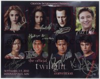 8p096 TWILIGHT SAGA signed color 11x14 REPRO still 2000s by EIGHT different cast members!