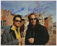 8p772 3000 MILES TO GRACELAND signed color 8x10 REPRO still 2000s by Kurt Russell AND Kevin Costner!