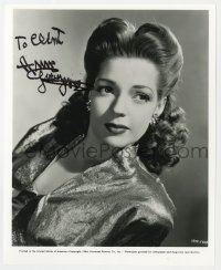 8p833 ANNE GWYNNE signed 8x10 REPRO still 1980s head & shoulders portrait of the Universal actress!