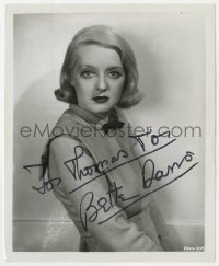 8p840 BETTE DAVIS signed 8x10 REPRO 1970s sexy close portrait early in her career!