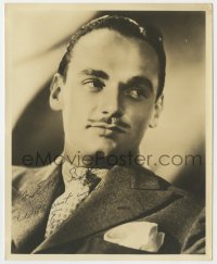 8p455 ERIK RHODES signed deluxe 8x10 still 1930s head & shoulders portrait in suit & tie w/mustache!