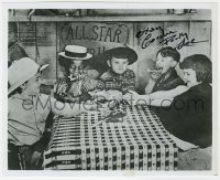 8p874 EUGENE LEE signed 8x10 REPRO still 1990s Porky eating toast with other Our Gang kids!