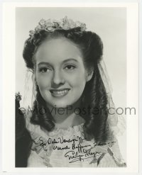8p875 EVELYN KEYES signed 8x10 REPRO still 1980s great portrait as Suellen in Gone With the Wind!