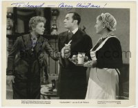 8p493 INGRID BERGMAN signed 8.25x10.25 still 1944 great close up with Charles Boyer in Gaslight!
