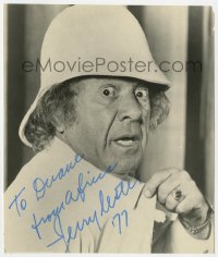 8p515 JERRY LESTER signed 7.5x8.75 still 1977 wacky portrait of the comedian wearing helmet!