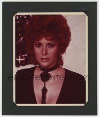 8p177 JILL ST. JOHN matted signed color 8x10 REPRO still 1980s sexy portrait in low-cut dress!
