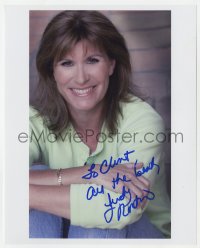 8p801 JUDY NORTON signed color 8x10 REPRO still 1990s smiling close up of the Waltons star!