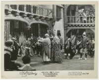 8p550 LAURENCE OLIVIER signed 8.25x10.25 still R1954 sitting on throne in a scene from Henry V!