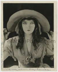 8p553 LILLIAN GISH signed deluxe 8x10 still 1921 beautiful c/u when she made Orphans of the Storm!