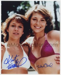 8p805 LITTLE DARLINGS signed color 8x10 REPRO still 1990s by BOTH Kristy McNichol AND Tatum O'Neal!