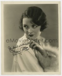 8p576 MARY ASTOR signed deluxe 8x10 still 1930s sexy portrait in fur-trimmed gown by Max Mun Autrey!