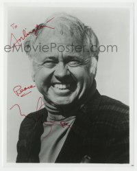 8p947 MICKEY ROONEY signed 8x10 REPRO still 1990s c/u of the Hollywood legend later in his career!