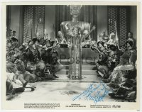 8p583 MYRNA LOY signed 8x10.25 still R1972 in costume as an Asian woman in The Mask of Fu Manchu!