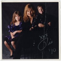 8p814 PIA ZADORA signed color 6.75x6.75 REPRO 1990 great portrait of the actress with her children!