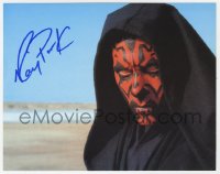 8p818 RAY PARK signed color 7.5x9.5 REPRO still 2000s c/u as Darth Maul from Star Wars Episode I!