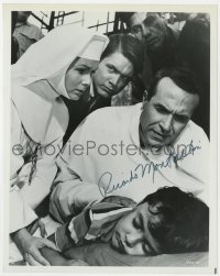 8p609 RICARDO MONTALBAN signed 8x10 still 1966 close up helping child in The Singing Nun!