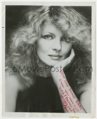 8p982 SHEREE NORTH signed 8x10 REPRO still 1980s super close portrait of the pretty actress!