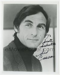 8p985 SID CAESAR signed 8x10 REPRO still 1980s head & shoulders portrait later in his career!