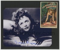 8p190 SIMONE SIMON matted signed 8x10 REPRO still 1980s includes Cat People Spanish herald!