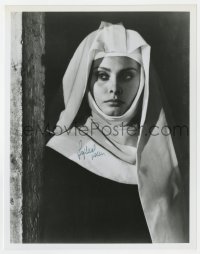 8p987 SOPHIA LOREN signed 8x10 REPRO still 1980s close up in nun's habit from White Sister!