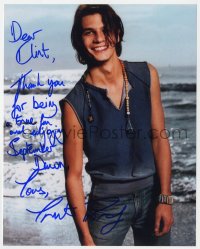 8p826 TRENT FORD signed color 8x10 REPRO still 1990s full-length smiling portrait by the ocean!