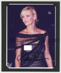 8p195 UMA THURMAN matted signed color 8x10 REPRO still 2000s sexy portrait in sheer formal gown!